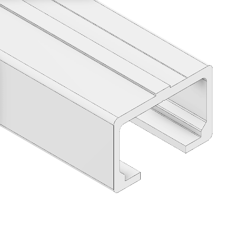 10-830-0-48IN MODULAR SOLUTIONS PART<BR>SLIDING DOOR RAIL , CUT TO THE LENGTH OF 48 INCH